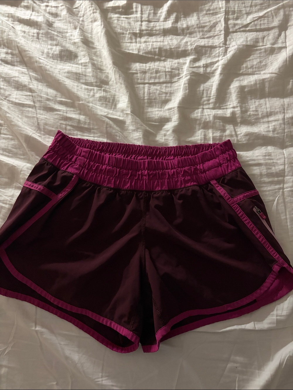 Lululemon Women's Maroon and Magenta Athletic Shorts